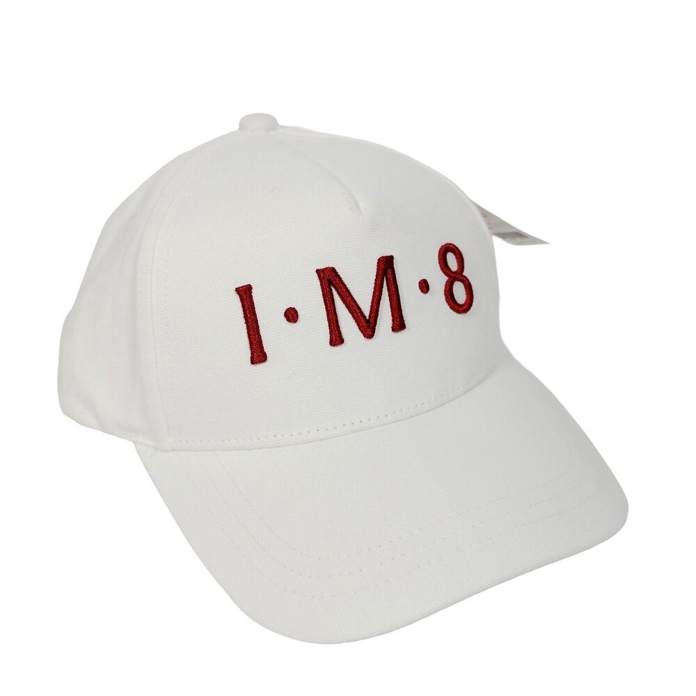 NEW IM8 IM Health David Beckham Hat White Strapback Embroidered Baseball Cap